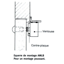 Equerre de fixation pour ventouse en applique 600 kg - INTEGRAL SYSTEME