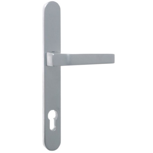 Ensemble de poignées de porte pour porte métallique sur plaque étroite clé i saillie réduite
